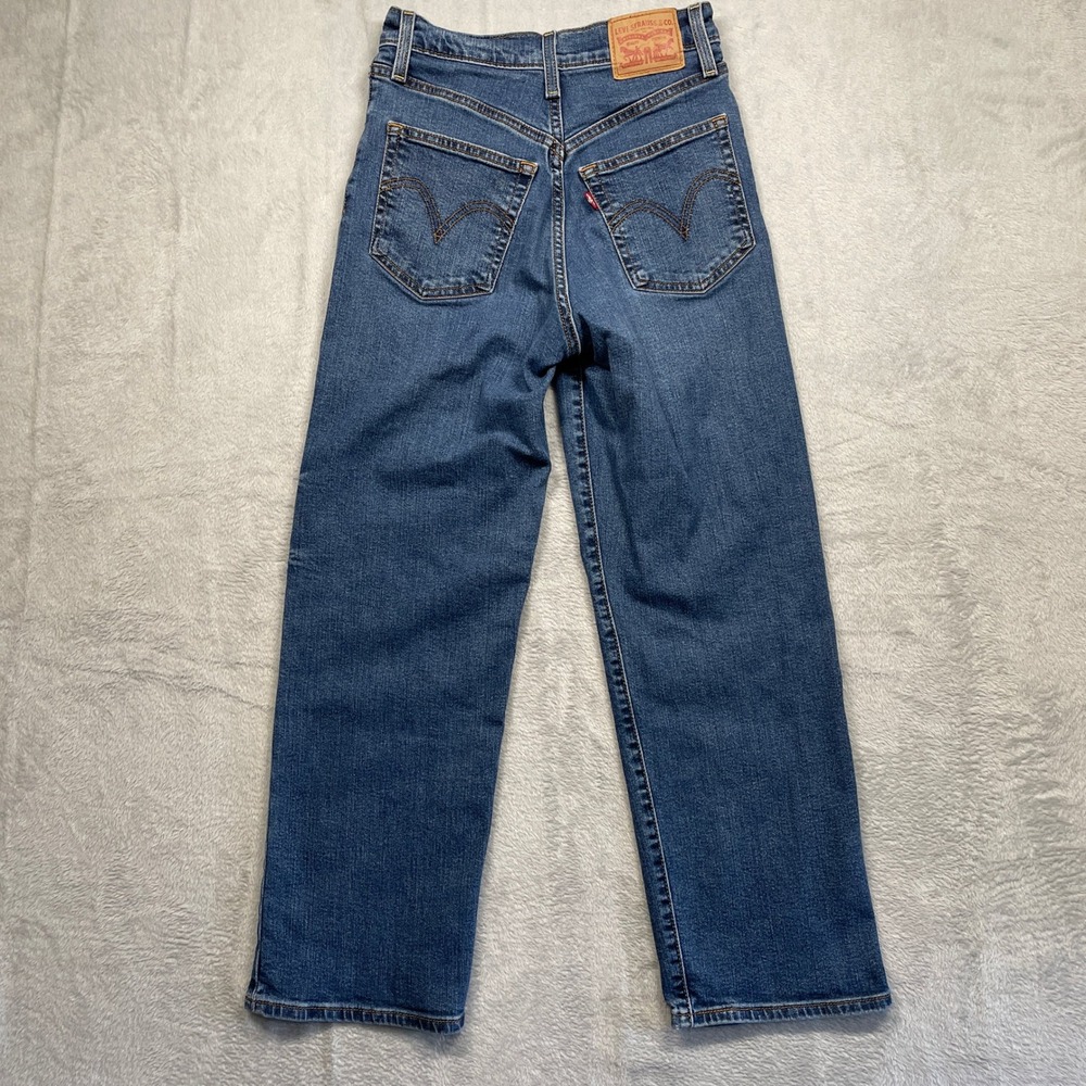 Levis Ribcage Straight Ankle Jeans Womens 26 Blue High Rise Button Fly - Picture 15 of 15
